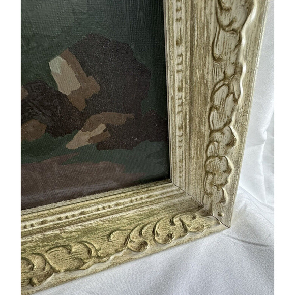 Vintage Paint by Number -The Blue Boy 31” x 21” White & Gold Frame Reproduction - Picture 7 of 12